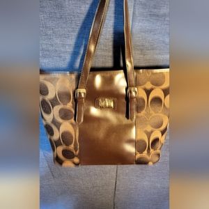 Coach brown /tan large purse